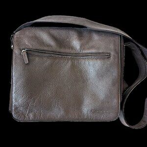 Fossil Leather Messenger Bag EUC